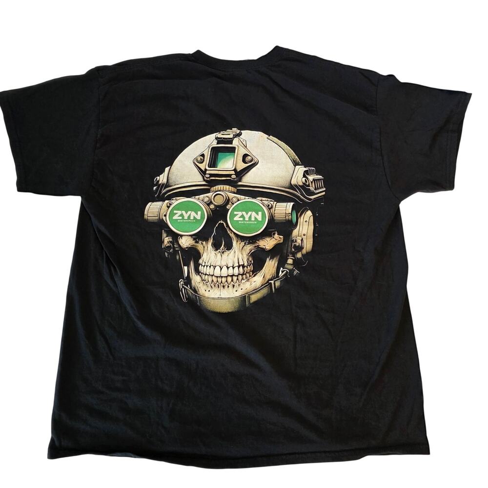 ZYN Wintergreen Skull Graphic T-Shirt Black Men's XL